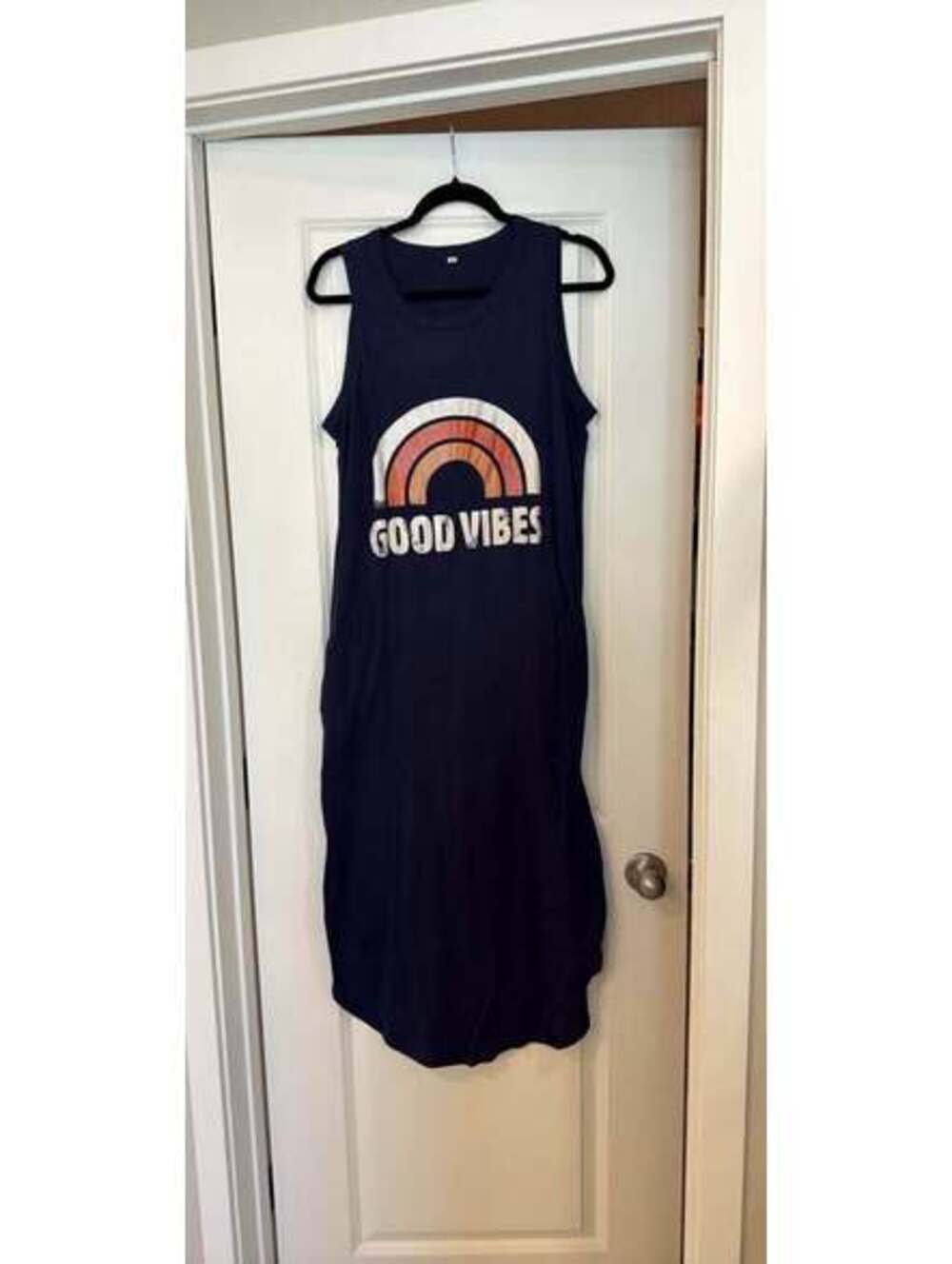 Blue maxi good vibes dress